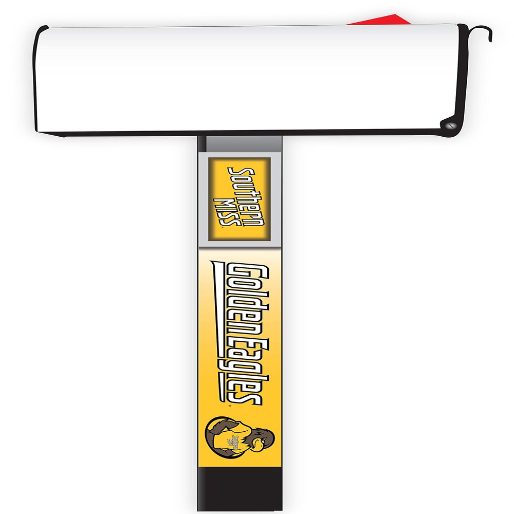 Southern Mississippi Golden Eagles 2-Pack Mailbox Post Cover Officially Licensed Collegiate Product