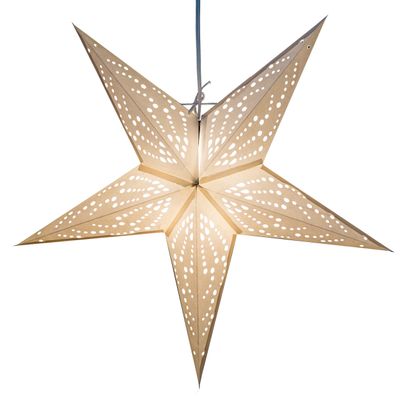 Frozen Paper Star Lantern with 12 Foot Power Cord Included