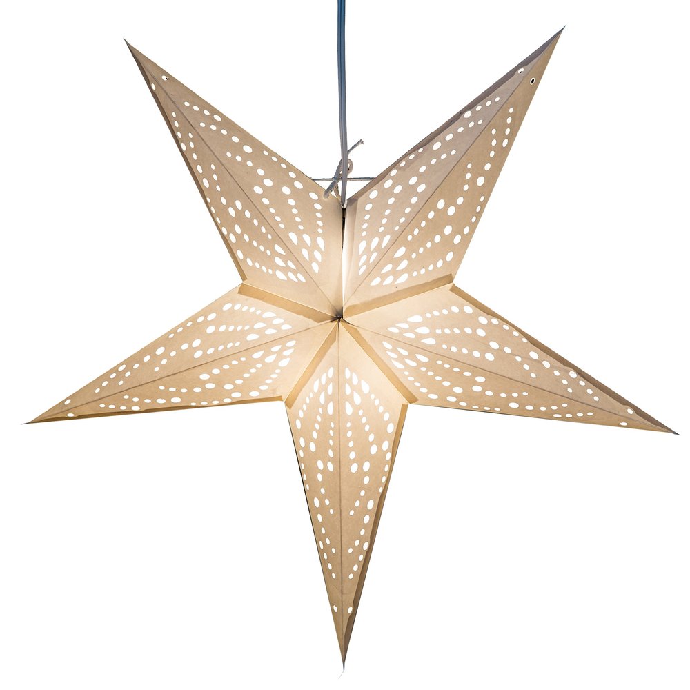 Frozen Paper Star Lantern with 12 Foot Power Cord Included