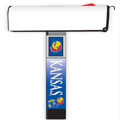 Kansas Jayhawks 2-Pack Mailbox Post Cover Officially Licensed Collegiate Product