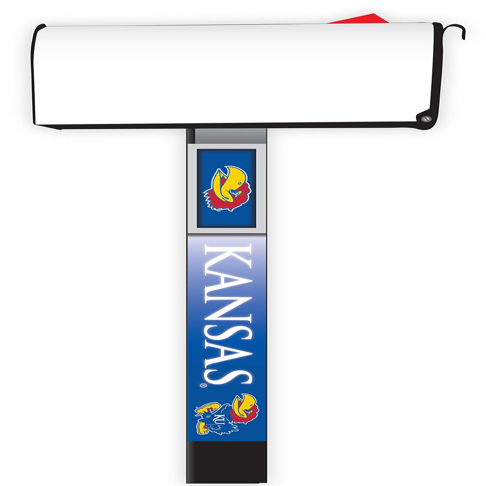 Kansas Jayhawks 2-Pack Mailbox Post Cover Officially Licensed Collegiate Product