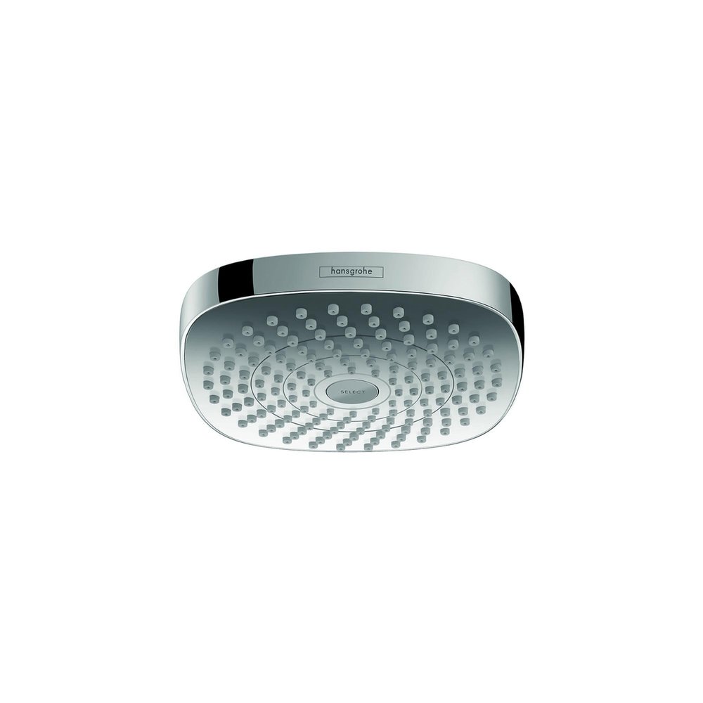 hansgrohe Croma Select E 7-inch Showerhead Low Flow Modern 2-Spray Rain, IntenseRain Water Saving with QuickClean in Chrome, 04387000