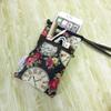 Tainada Small Crossbody Phone Shoulder Bag Zip Pouch (Clock & Rose Black) view 3