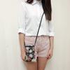 Tainada Small Crossbody Phone Shoulder Bag Zip Pouch (Clock & Rose Black) view 4