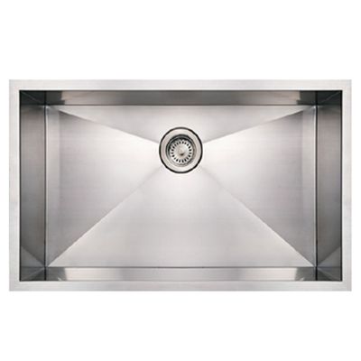 Whitehaus WHNCM3219-BSS Noah's Collection 32-Inch Commercial Single Bowl Undermount Sink