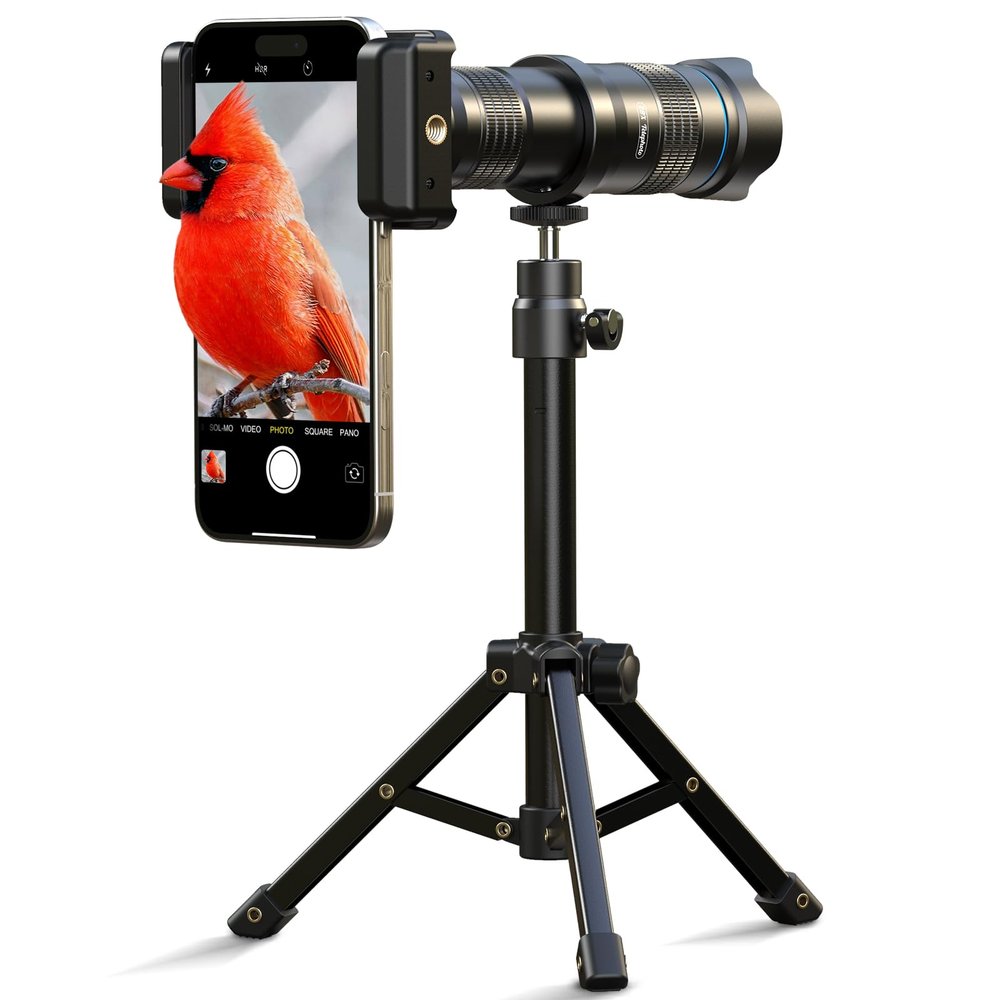 APEXEL 28X Telephoto Lens Kit for Smartphone, Magnification Phone Lens with Universal Clip Attachment, HD Magnifier Photography Lens for iPhone Android Phone (Fits for Almost All Phone)