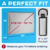 Garnetics Outdoor TV Cover 75 Inch  Waterproof, Weatherproof TV Enclosures with Smart Shield Screen Protectors, Ideal for Outdoor Use, Moving, and Storage - Gray view 3