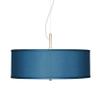 Blue Faux Silk 20" Wide Modern 3-Light Pendant light Light Fixture view 1