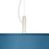 Blue Faux Silk 20" Wide Modern 3-Light Pendant light Light Fixture view 2