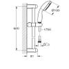 Grohe 2759810E New Tempesta 1.5 GPM 2-Spray Shower Rail, StarLight Chrome view 2