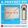 Garnetics Outdoor TV Cover 75 Inch  Waterproof, Weatherproof TV Enclosures with Smart Shield Screen Protectors, Ideal for Outdoor Use, Moving, and Storage - Beige view 3