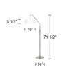 Diamonds Giclee Shade Arc 71 1/2" Tall Floor Lamp view 3