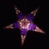 Purple Charm Paper Star Lantern with 12 Foot Power Cord Included view 2