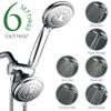 Hotel Spa 4-Inch Twin Shower Head Combo, Chrome, 30-Setting Shower Heads, 6-Foot Stainless Steel Hose, Ultra-Luxury, Showerspa view 4