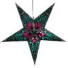 Peacock Light Blue Paper Star Lantern with 12 Foot Power Cord Included view 2