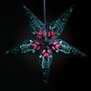 Peacock Light Blue Paper Star Lantern with 12 Foot Power Cord Included view 3