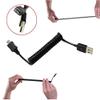Black Coiled Micro USB Cable Rapid Charger Sync Power Wire Data Link Cord Supports Fast Charging for Verizon Samsung Galaxy J3 - Verizon Samsung Galaxy J3 Mission Eclipse view 3