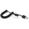 Black Coiled Micro USB Cable Rapid Charger Sync Power Wire Data Link Cord Supports Fast Charging for Verizon Samsung Galaxy J3 - Verizon Samsung Galaxy J3 Mission Eclipse view 4