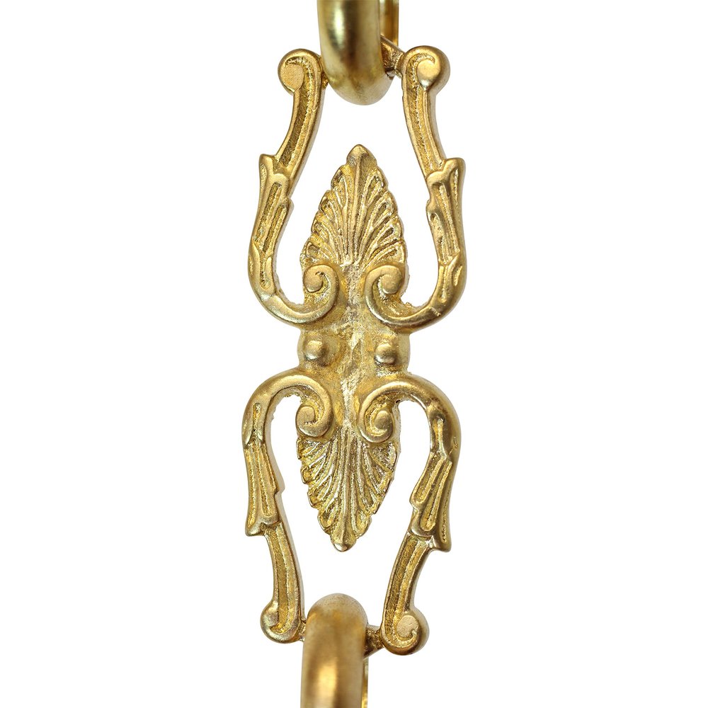 RCH Hardware CH-35-AD Ornate Decorative Solid Brass Chain for Hanging, Lighting - Motif Unwelded Links (1 Foot) (Acid Dipped)