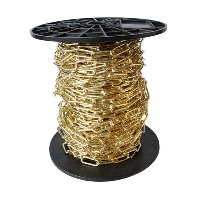 RCH Hardware CH-S59-04-PB-164 9 Gauge Decorative Solid Steel Coil Link Chain | 1 Reel/ 164'