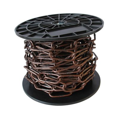 RCH Hardware CH-S58-40-AC-65 6 Gauge Decorative Solid Steel Spanish Link Chain | 1 Reel/ 65'