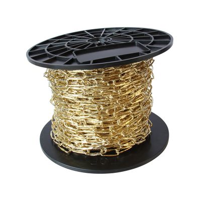 RCH Hardware CH-S58-20-PB-164 12 Gauge Decorative Solid Steel Spanish Link Chain | 1 Reel/ 164'