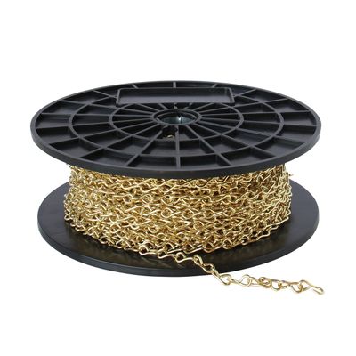 RCH Hardware CH-S50-16-PB-164 14 Gauge Decorative Solid Steel Single Jack Fixture Chain | 1 Reel/ 164'