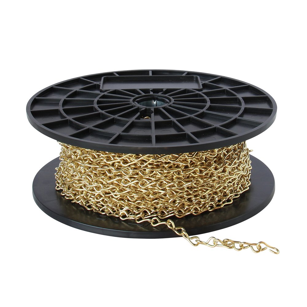 RCH Hardware CH-S50-16-PB-164 14 Gauge Decorative Solid Steel Single Jack Fixture Chain | 1 Reel/ 164'