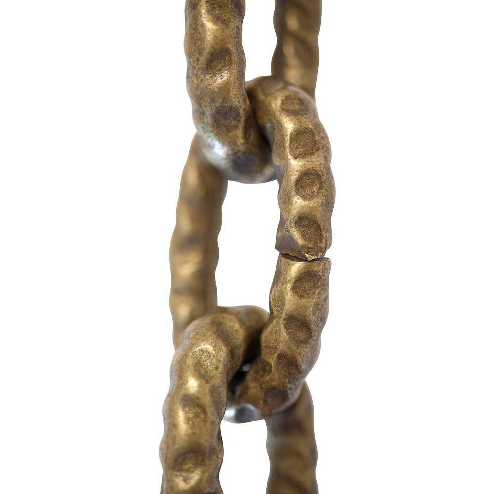 RCH Hardware CH-30-AB Decorative Solid Brass Chain For Hanging, Lighting - Mottled Standard Unwelded Link Solid Brass Chain