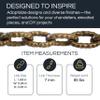 RCH Hardware CH-30-AB Decorative Solid Brass Chain For Hanging, Lighting - Mottled Standard Unwelded Link Solid Brass Chain view 2