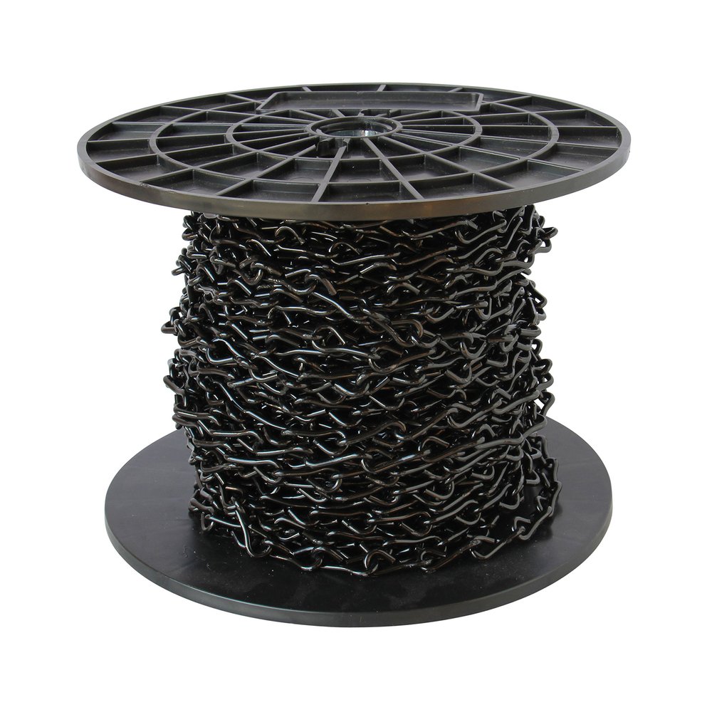 RCH Hardware CH-S50-12-BLK-164 Decorative Solid Steel Single Jack Fixture Chain