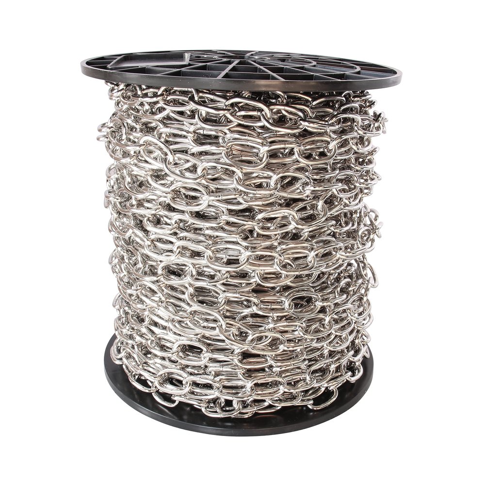 RCH Hardware CH-S56-11S-PN-164 09 Gauge Decorative Solid Steel Standard Link Fixture Chain | 1 Reel/ 164'