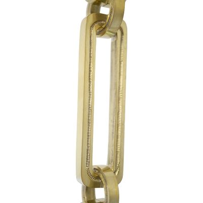 RCH Hardware CH-28-PB Decorative Polished Solid Brass Chain For Hanging, Lighting - Rectangular Hinge with Rounded Edges