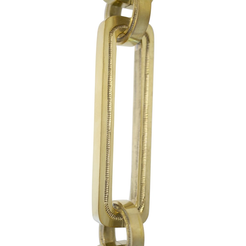 RCH Hardware CH-28-PB Decorative Polished Solid Brass Chain For Hanging, Lighting - Rectangular Hinge with Rounded Edges