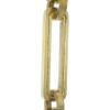 RCH Hardware CH-28-PB Decorative Polished Solid Brass Chain For Hanging, Lighting - Rectangular Hinge with Rounded Edges view 1