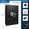 Barska Biometric Fingerprint Wall Safe with Adjustable Shelves Steel Security Safe with Pry-Resistant Deadbolts, Mountable for Home, Office, and Business Use - In wall safe - Hidden Safe Cabinet view 3