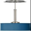 Possini Euro Design Brushed Nickel Silver Mini Pendant Lighting 7" Wide Modern Blue Faux Silk Fabric Drum Shade for Dining Room Living House Home Foyer Kitchen Island Entryway Bedroom High Ceilings view 2
