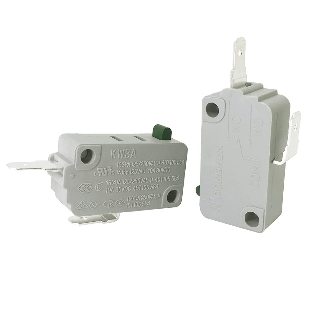 YOLISTIC 2Pcs KW3A Normally Close Microwave Oven Door Micro Switch DR52