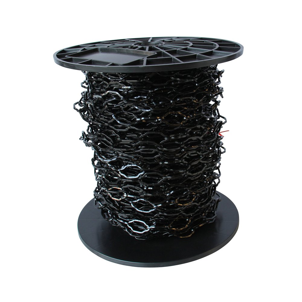 RCH Hardware CH-S57-30-BLK-164 12 Gauge Decorative Solid Steel Cathedral Chain | 1 Reel/ 164'