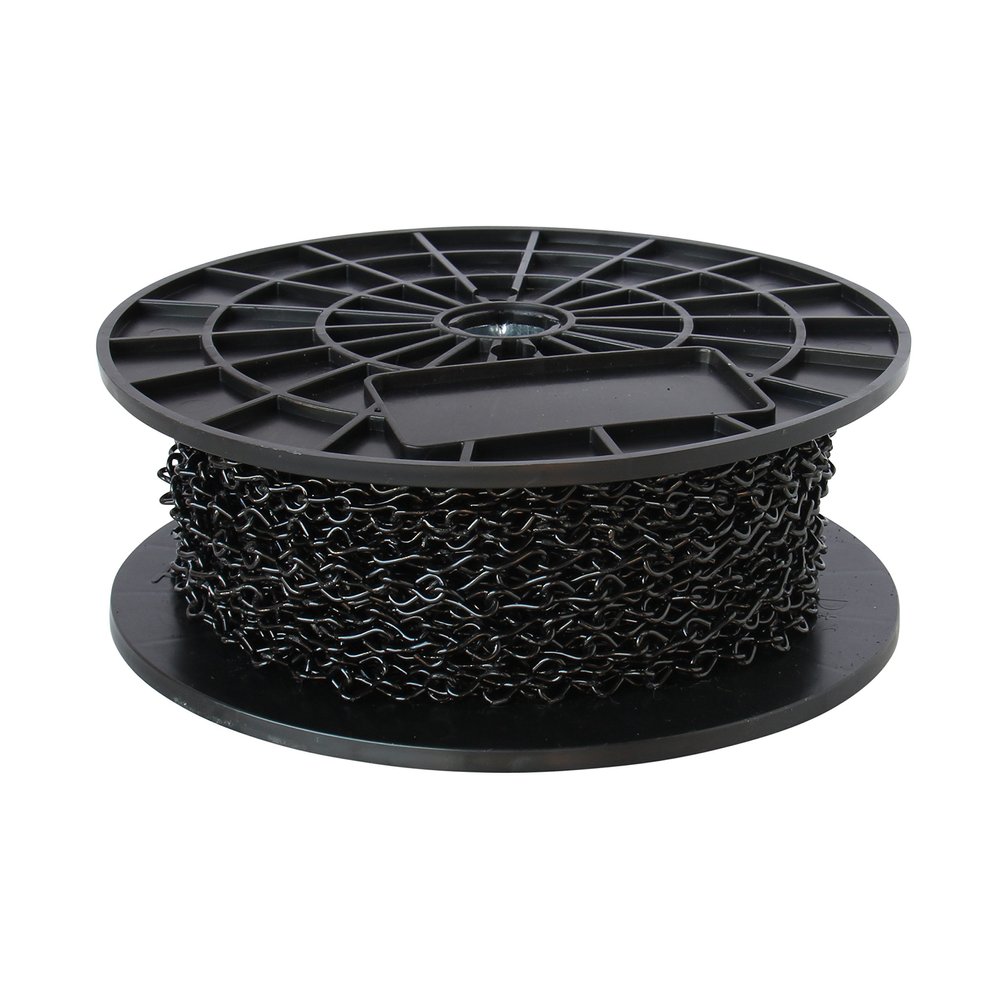 RCH Hardware CH-S50-16-BLK-164 14 Gauge Decorative Solid steel single Jack Fixture Chain | 1 Reel/ 164'
