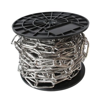 RCH Hardware CH-S58-40-PN-65 6 Gauge Decorative Solid Steel Spanish Link Chain | 1 Reel/ 65'
