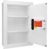 Barska White Biometric Wall Safe with Right Opening Door Fingerprint Access Safe with 120 User Memory, Solid Steel Construction, Motorized Deadbolts & Removable Shelves - In Wall safe, Hidden safe view 1
