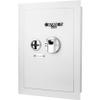 Barska White Biometric Wall Safe with Right Opening Door Fingerprint Access Safe with 120 User Memory, Solid Steel Construction, Motorized Deadbolts & Removable Shelves - In Wall safe, Hidden safe view 2