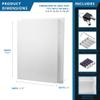Barska White Biometric Wall Safe with Right Opening Door Fingerprint Access Safe with 120 User Memory, Solid Steel Construction, Motorized Deadbolts & Removable Shelves - In Wall safe, Hidden safe view 3