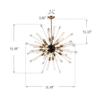 LORELLER Decomust 40" Large Mid Century Modern Sputnik Light Fixture/Italian Starburst Chandelier (Gold) view 4