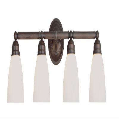 Trans Globe Lighting TG3358 BN Four Vanity Bar Outdoor-Post-Lights, Brushed Nickel