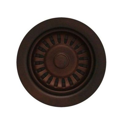 Whitehaus RNW35L-MABRZ 3-1/2-Inch Basket Strainer for Deep Fireclay Applications, Mahogany Bronze