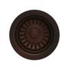 Whitehaus RNW35L-MABRZ 3-1/2-Inch Basket Strainer for Deep Fireclay Applications, Mahogany Bronze view 1