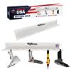 Pit Posse PP3118 Air Tool Pneumatic Rack Holder Organizer for Enclosed Trailer Garage Shop - Made in USA - Holds up to 10 Air Tools - Aluminum Tool Storage (Silver) view 1