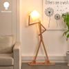 HROOME Cool Corner Reading Tall Wood Floor Lamp, LED Bulb Included, Ash view 2
